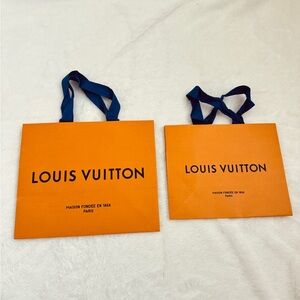 2 Louis Vuitton Orange gift bags